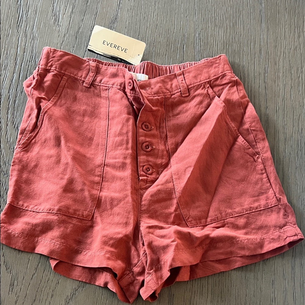 Cloth & Stone High Waist Rust Shorts